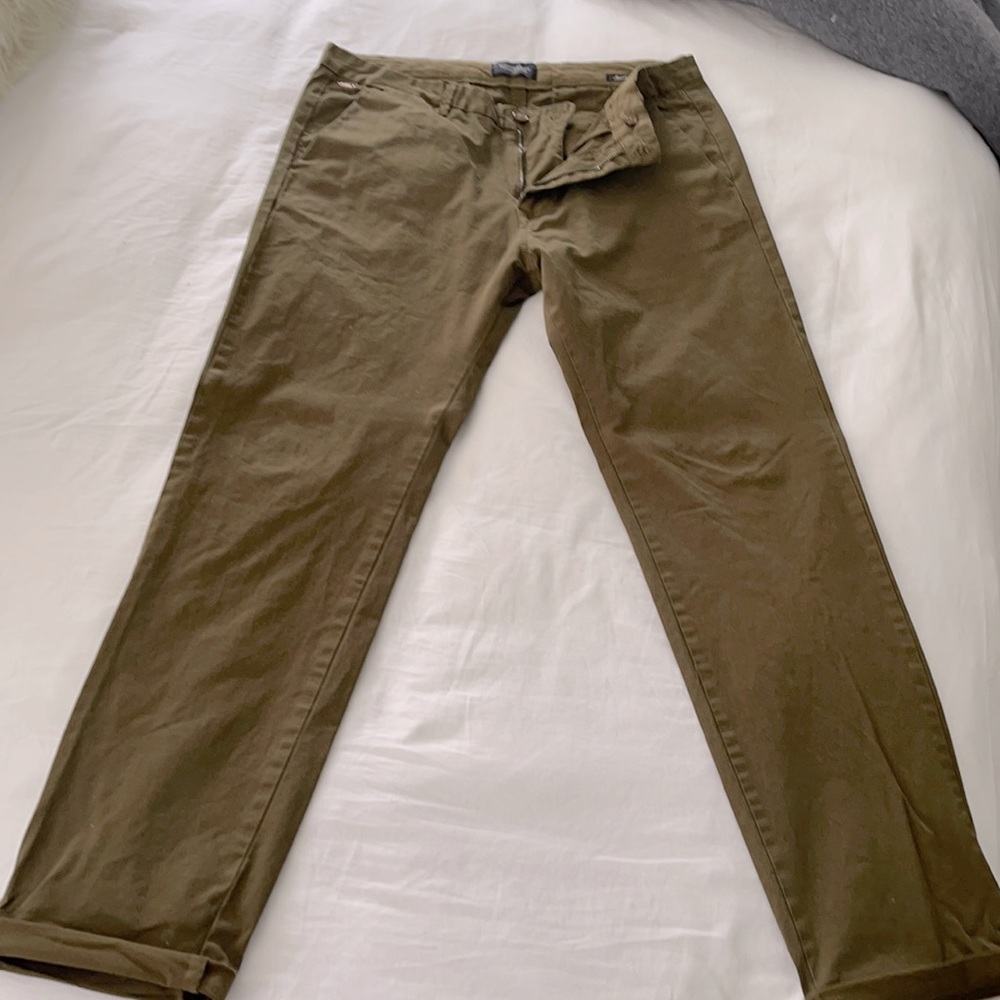 Scotch and Soda “Stuart” Green twill pants